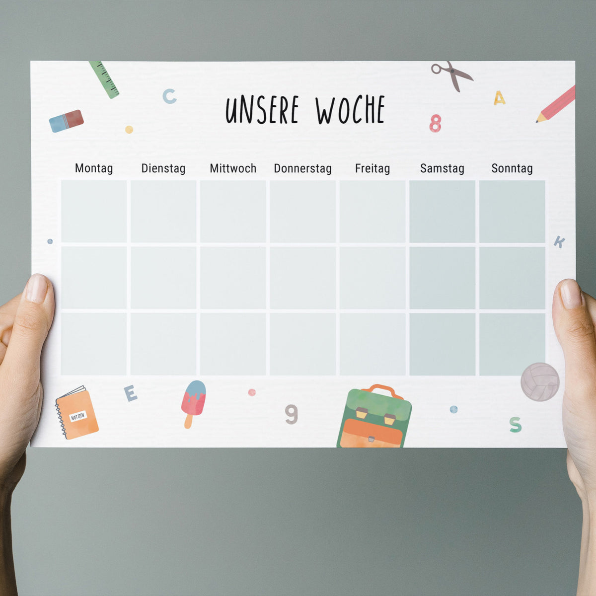 Wochenplaner Familie magnetisch abwischbar illustriert byClou