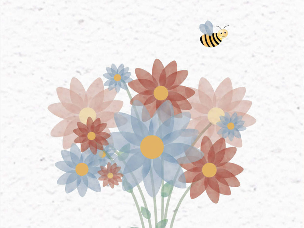 Samenpapier Karte Blumen Biene Blumen für dich pflanzbar nachhaltig byClou