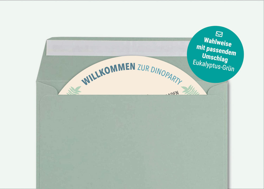 Einladungskarte mit fröhlichen Dinosauriern im bunten Design, zum Ausfüllen für Kindergeburtstage, ideal für Dino-Motto-Partys.