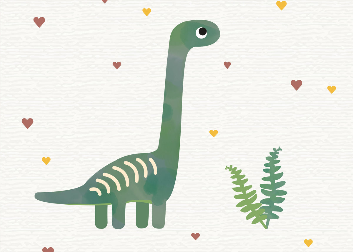 Poster Dino Geliebt illustriert Kinderzimmer byClou