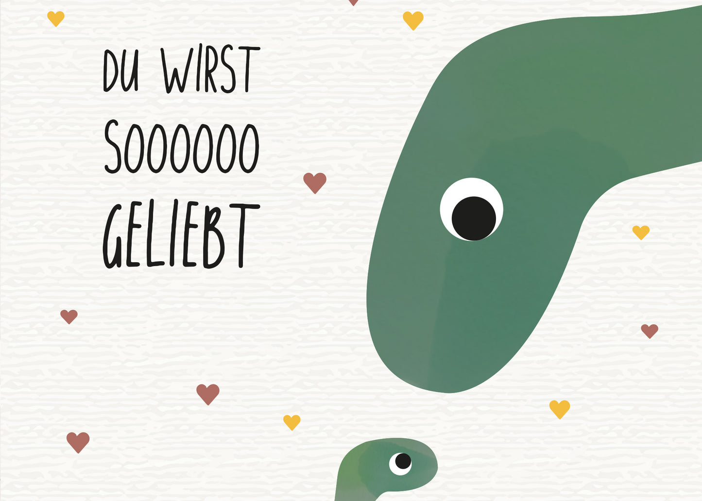 Poster - Dino "Geliebt" / niedliches Bild fürs Kinderzimmer