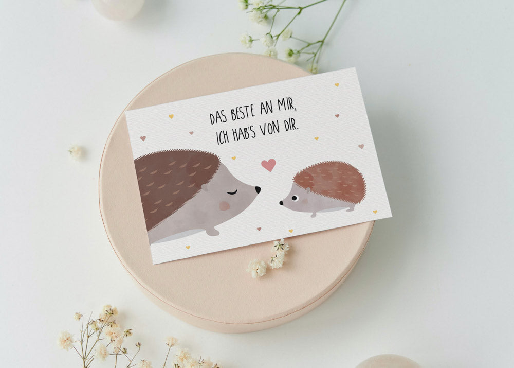 Karte - Igel, Muttertag &quot;Das beste an mir&quot;